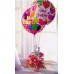 Mylar balloons with assorted daisies
