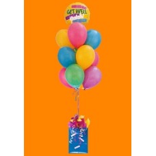 Colorful latex and mylar balloon