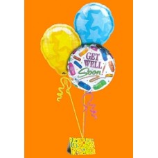  Balloons Available with diferrent message: Love you,Get well, Birthday etc