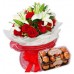 Rose and lilly with chocolates
