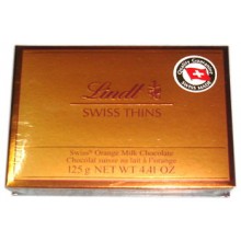 Lindt Swiss Thins - Orange Milk Chocolate 