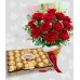 12 Roses with 24pcs Box of Ferrero