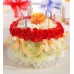 Flower cake with candle