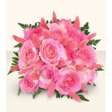 One Dozen Fresh Cut Pink Roses