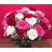 Roses Mix in Vase With Baby's Breath