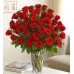 Four Dozen Premium Red Roses in Vase