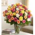 Four Dozen Premium Assorted Roses in Vase