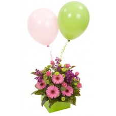 Mixed Boxed Arrangement with Balloons