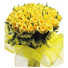 Bunch of 100 Yellow Roses 