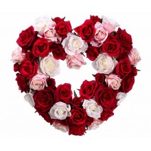 4 Dozen Heart Shaped Roses